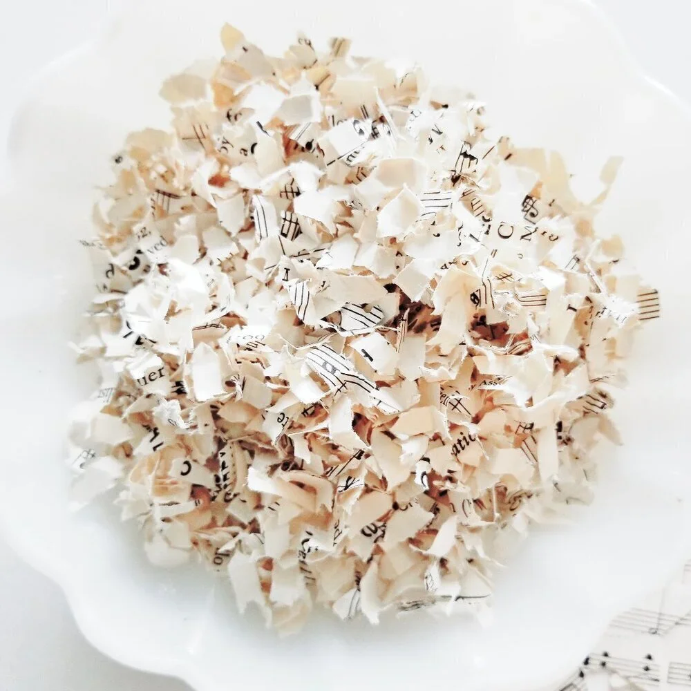 Vintage Sheet Music Confetti | Wedding Exit Toss | 4 Cups